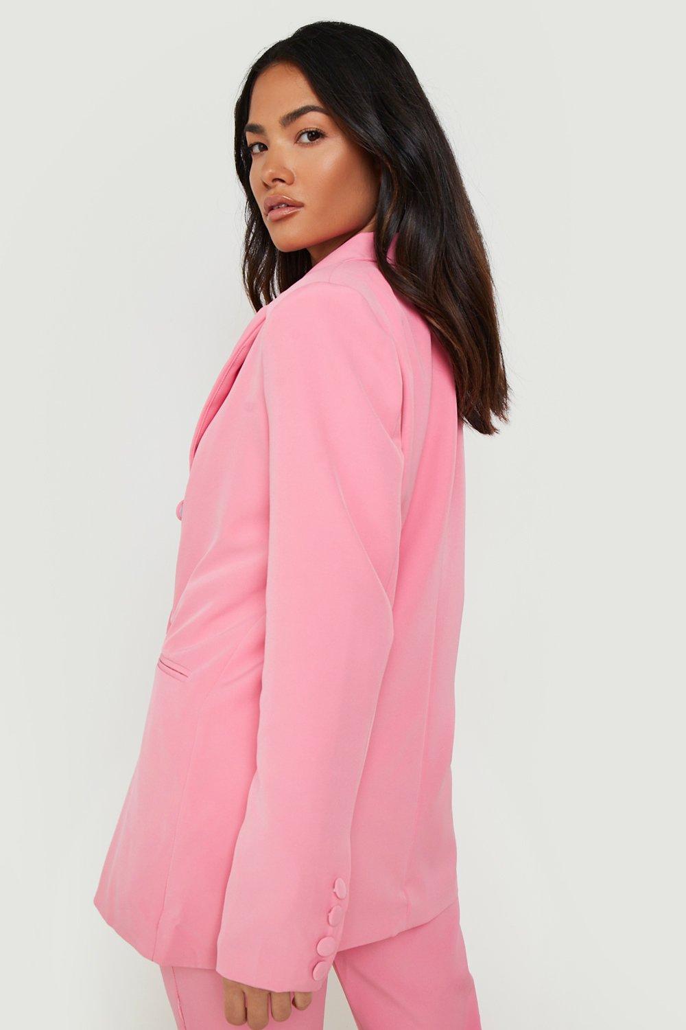 Boohoo 2025 pink blazer